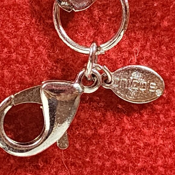 Chico's Vintage Bamboo and Silver Circular Dangle Fringe Statement 22" Necklace - Picture 13 of 16